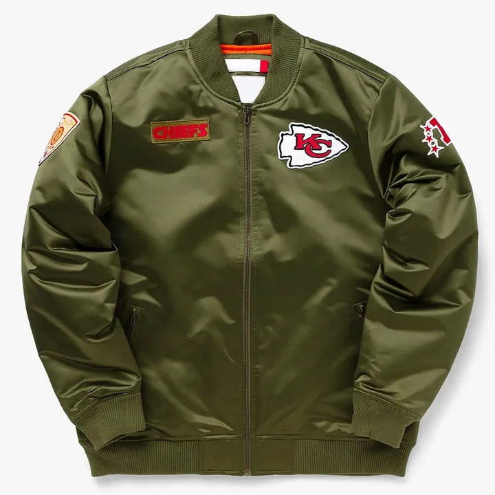 Lightweight satin game day jacket for Chiefs supporters in USA