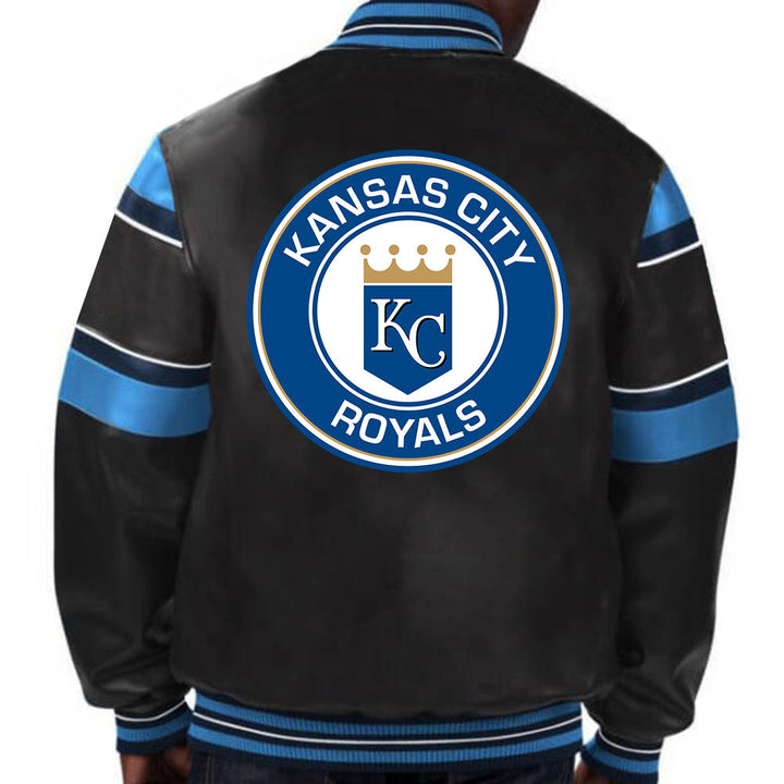 Official MLB Kansas City Royals leather jacket for dedicated fans in USA