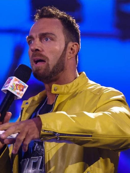 Stylish WWE LA Knight Yellow Jacket for Men in France Style