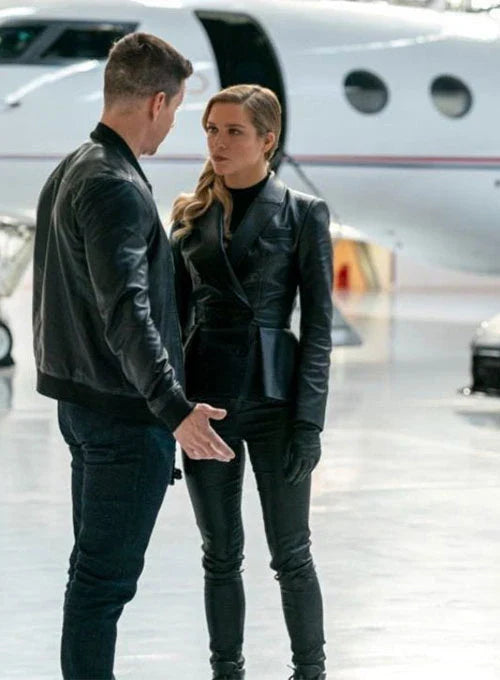 High-quality men's real leather jacket black

