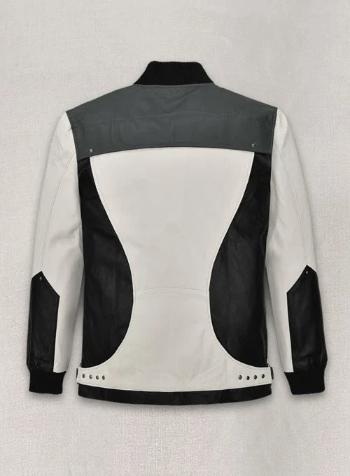 Matthew Broderick Black and White Leather Jacket

