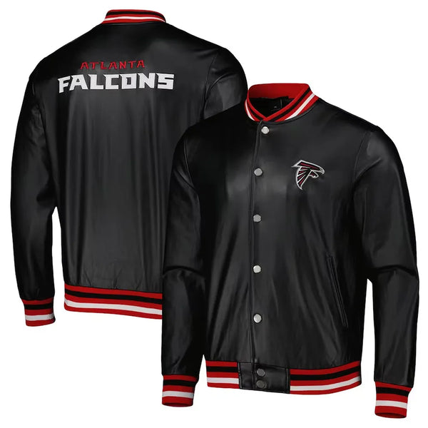 Shop Atlanta Falcons The Wild Collective Metallic Black Jacket