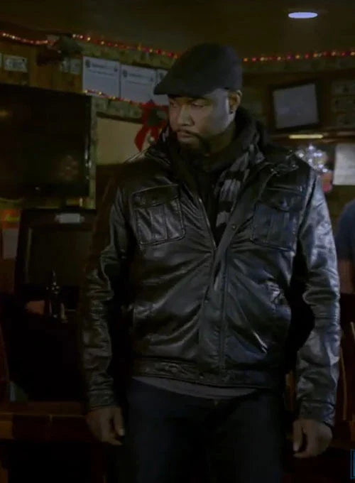 Stylish Michael Jai White Chain of Command leather jacket for men in American Style