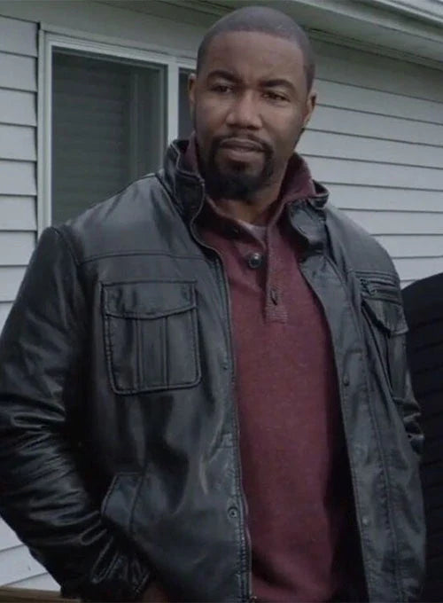 Michael Jai White leather jacket from the Chain of Command movie in USA