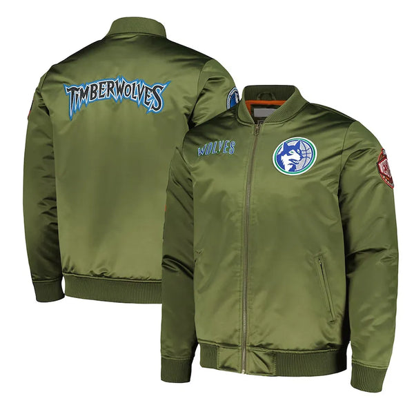 Shop NBA Minnesota Timberwolves Satin Jacket Men and Women