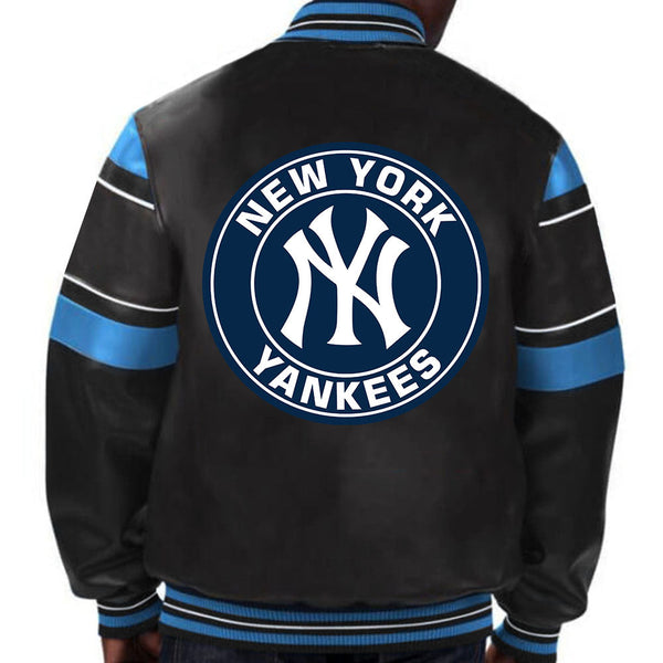Stylish New York Yankees leather jacket for die-hard baseball fans in USA