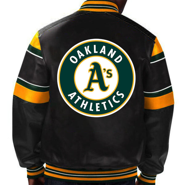 Stylish Oakland Athletics leather jacket for passionate baseball fans in USA
