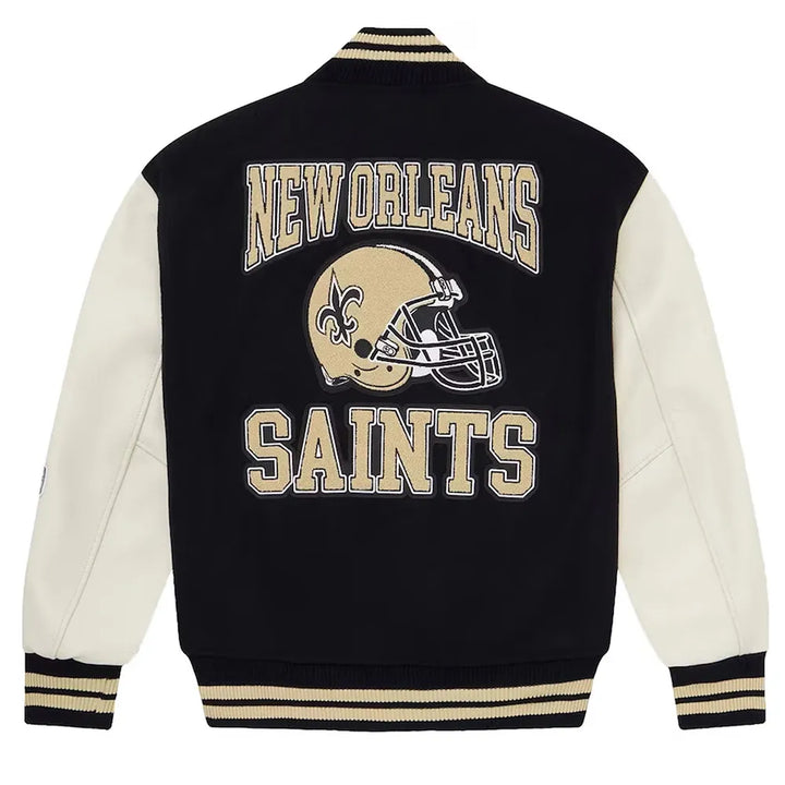 NFL Saints black and gold wool varsity jacket in USA