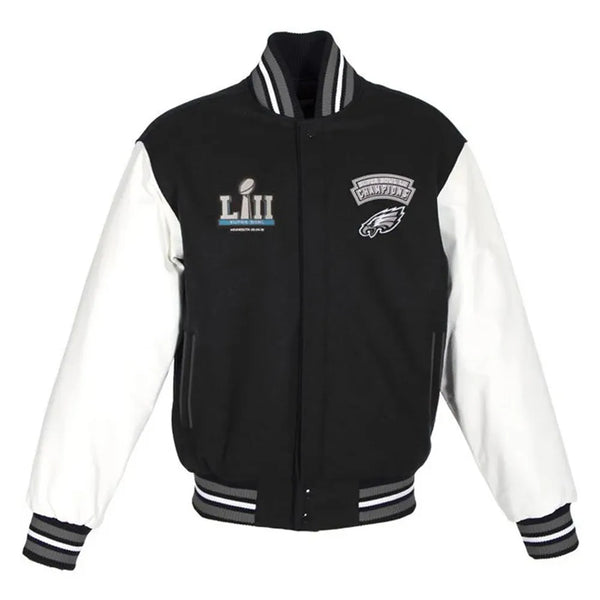 Philadelphia Eagles Super Bowl black varsity jacket

