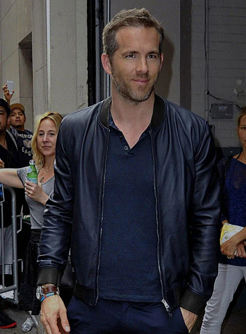 RYAN REYNOLDS LEATHER JACKET