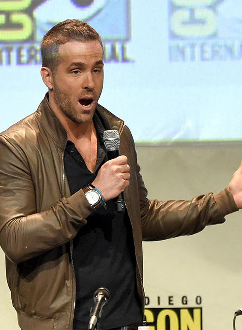 Ryan Reynolds leather jacket from Comic-Con 2015
