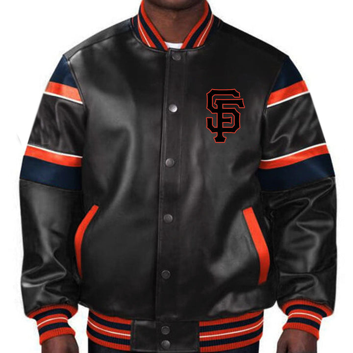 Authentic San Francisco Giants leather jacket for dedicated baseball fans in USA
