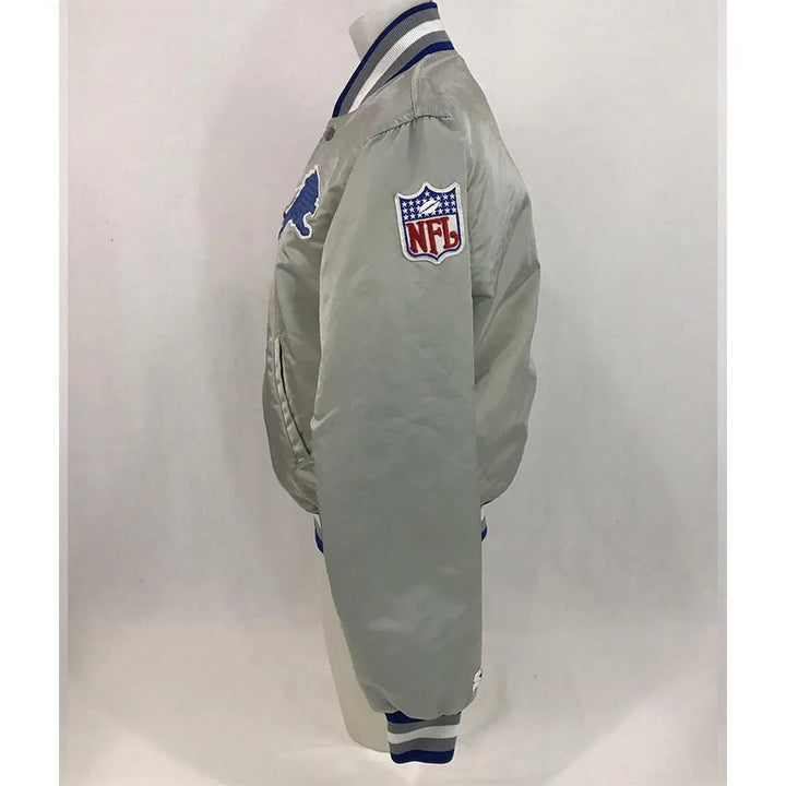 side view NFL Detroit Lions Satin Jacket With Unique Style Men and Women