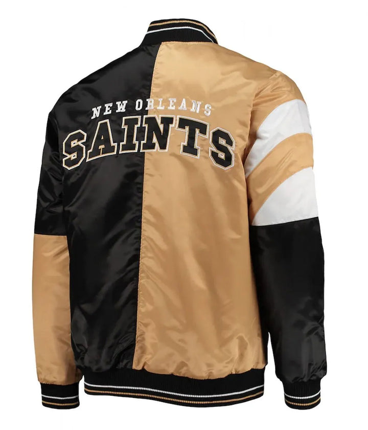 Lightweight satin jacket for New Orleans Saints fans in USA