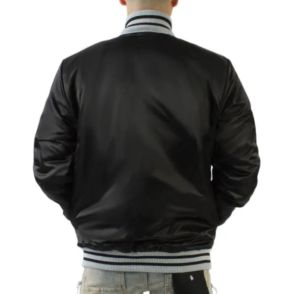 Black white silver Raiders jacket

