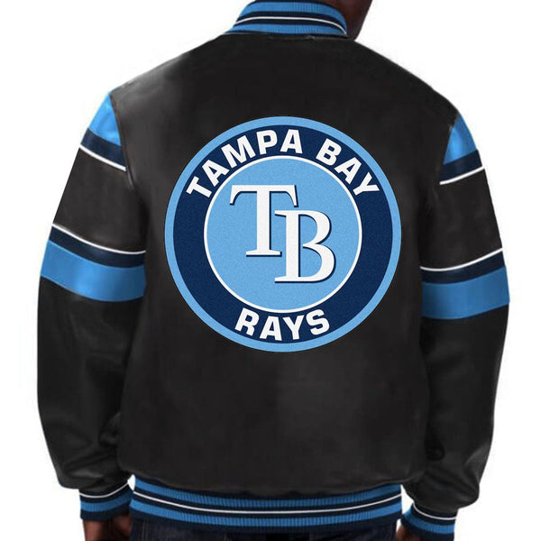 Stylish MLB Tampa Bay Rays leather jacket for baseball fans in USA