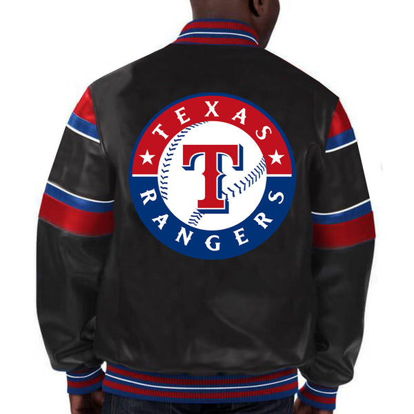 Stylish MLB Texas Rangers leather jacket for baseball fans in USA