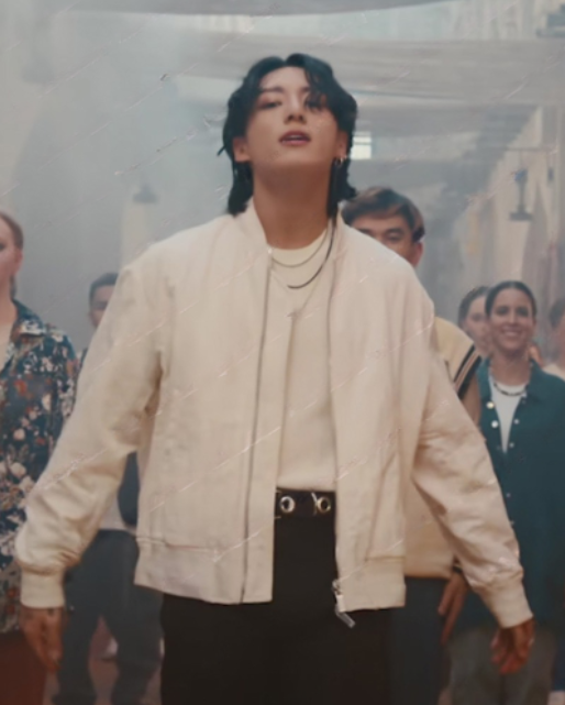 Jung Kook FIFA World Cup 2022 Qatar song white jacket in USA