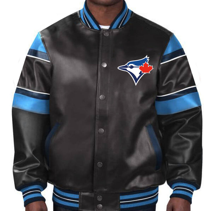 Trendy and comfortable Toronto Blue Jays leather jacket for men and women in American Style