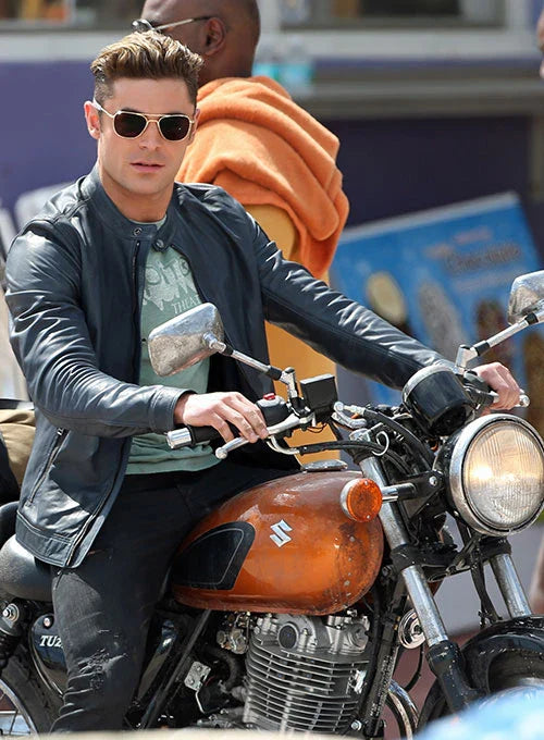 Zac Efron Baywatch Leather Jacket for Men | Celebrity Jacket in USA