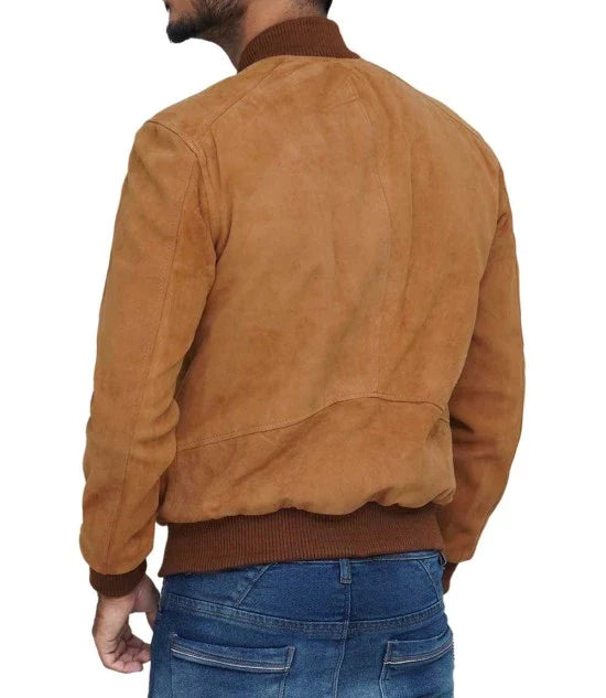 Men's fashionable brown suede jacket in United state market