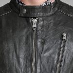 Black Bomber Vintage Leather Jacket For Men