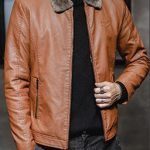 Winter Thick Black & Brown Leather Jacket For Men