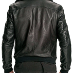 Air Force Fur Collar Bomber Leather Jacket