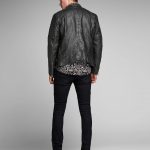 Black Bomber Vintage Leather Jacket For Men