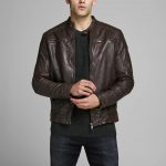 Bomber Slim Body Sheep Skin Leather Jacket For Men