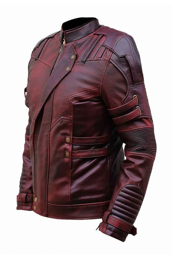 Guardians-of-the-Galaxy-Vol.-2-Star-Lord-Chris-Pratt-Maroon-Real-Leather-Jacket-1