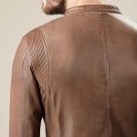 Elegant Brown Heavy Duty Leather Jacket For Men