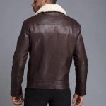 Chocolate Brown Real Fur Eskimo Collar Jacket For Men