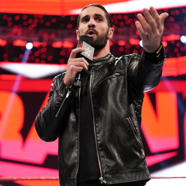 WWE Seth Rollins Black Stylish Leather Jacket Celebrity