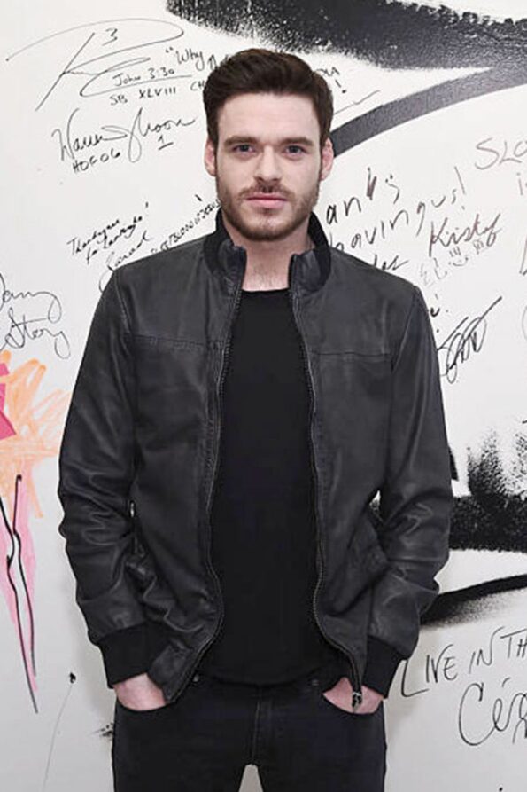 Richard Madden Leather Jacket For Men Celebrity