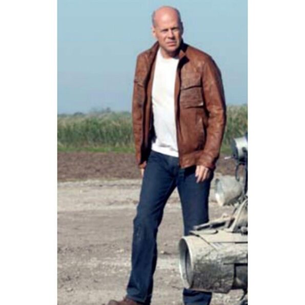 MOVIE LOOPER BRUCE WILLIS LEATHER JACKET Celebrity