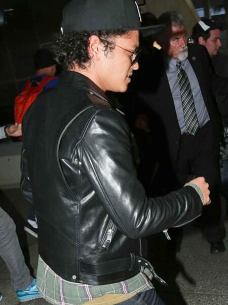 Trendy Fashionable Bruno Mars Leather Jacket Celebrity