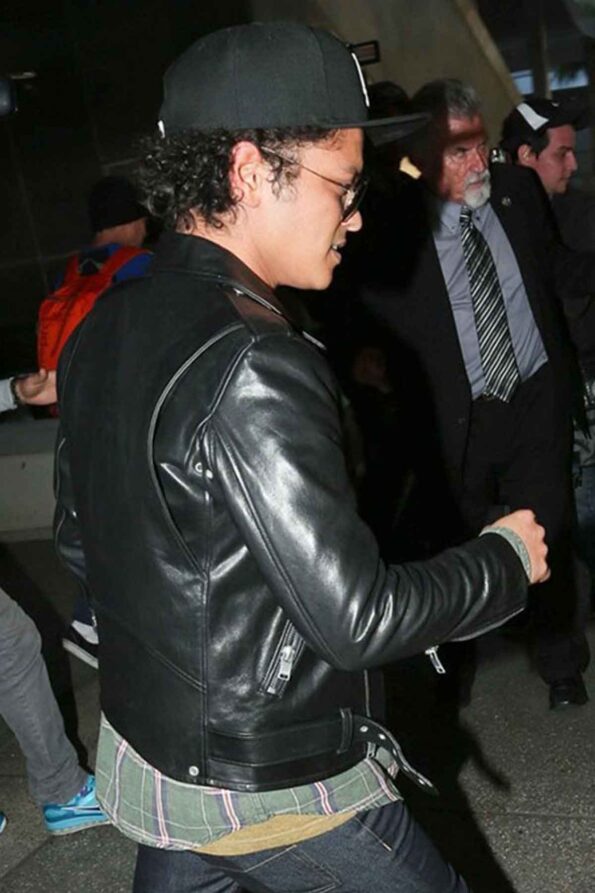 Trendy Fashionable Bruno Mars Leather Jacket Celebrity