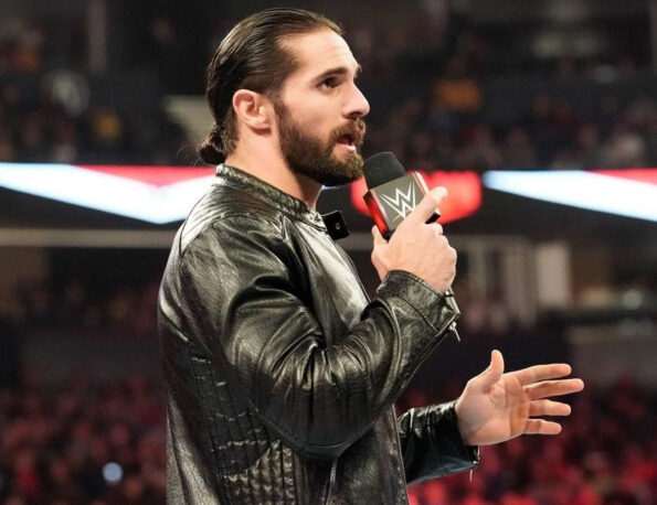 WWE Seth Rollins Black Stylish Leather Jacket Celebrity