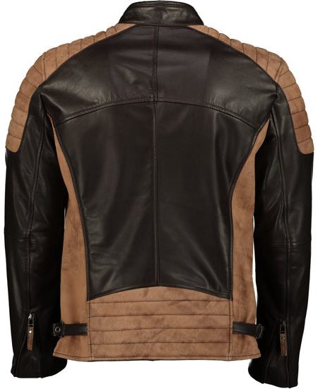 Double Tone Brown Motorcycle Bomber Leather Jacket back