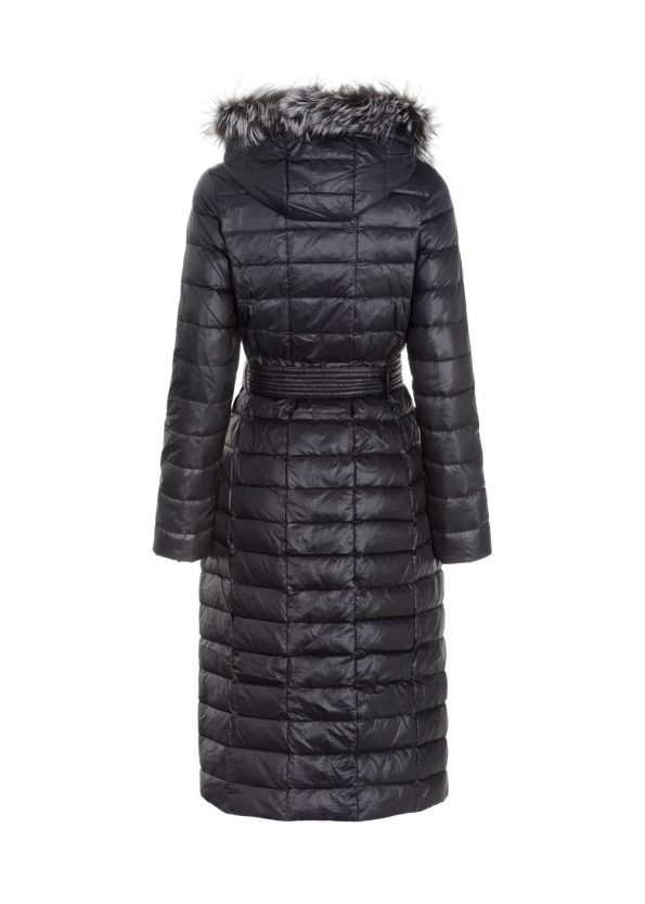 Down Fur Jacket Winter Jackets For Women in black back