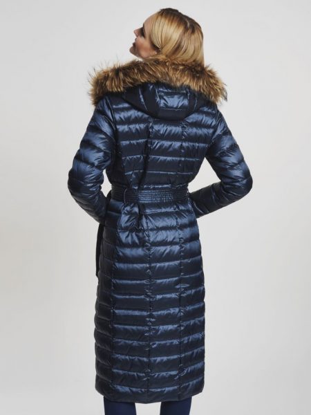 Down Fur Jacket Winter Jackets For Women in blue