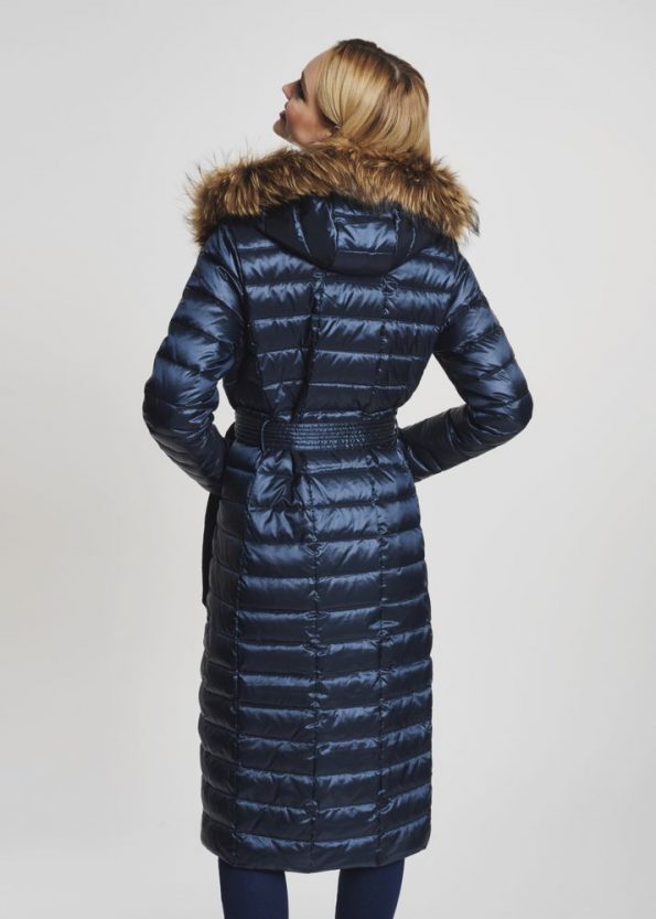 Down Fur Jacket Winter Jackets For Women in blue