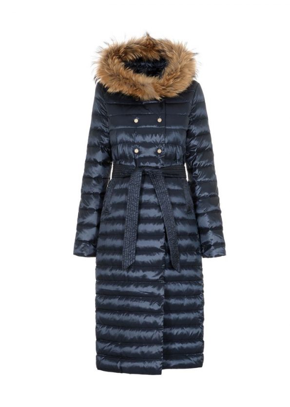 Down Fur Jacket Winter Jackets For Women in blue without model