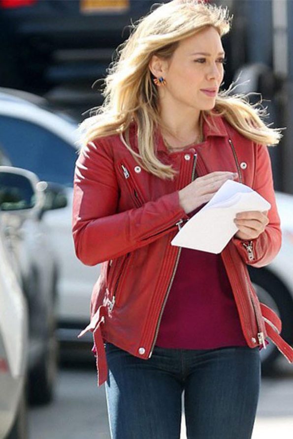 Hilary Duff Women Celebrity Leather Jacket