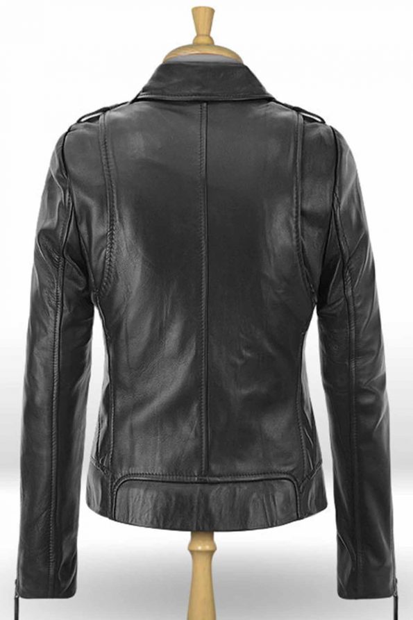 Jennifer Aniston Women Celebrity Leather Jacket Back