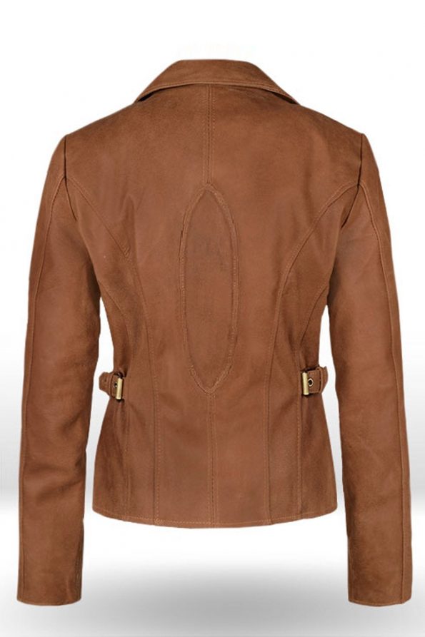 Loving Jennifer Lopez Gigli Leather Jacket For Women back style