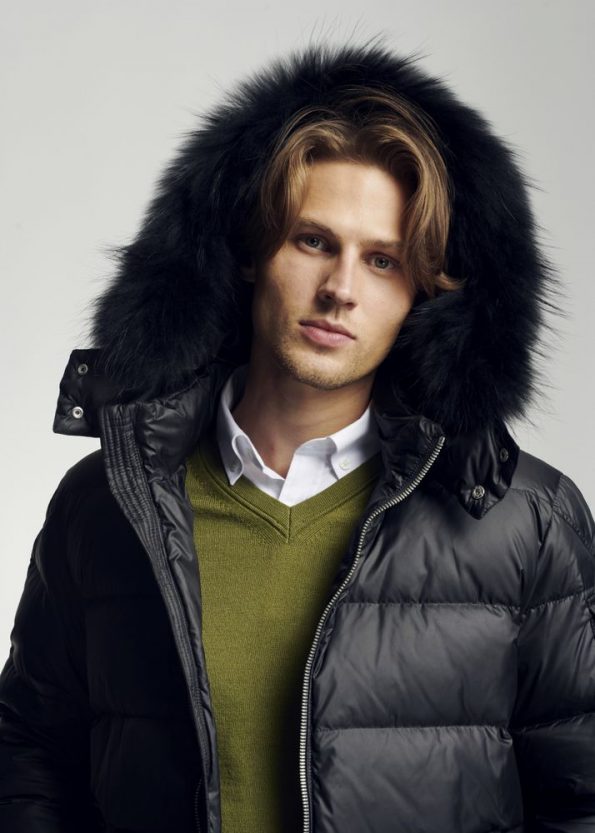 Luxurious look Mens Winter Jacket With Fur Trim hodded