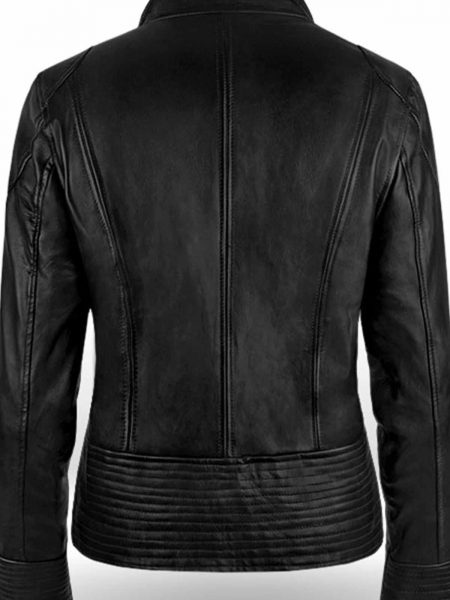 Megan Fox Transformers 2 Black Leather Jacket Back Style