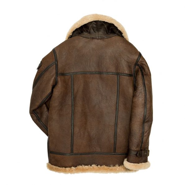 Super Fortress Bomber Coat Shearl Fur Coat For Men back